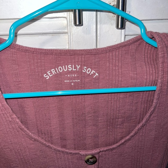Aeropostale Long Sleeve Shirt Size Medium Mauve / Purple Color - Picture 2 of 3